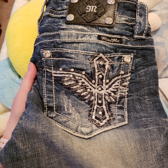 ●SOLD ON MERC● Miss Me Jeans boot cut- 34 inseam - Picture 10 of 14